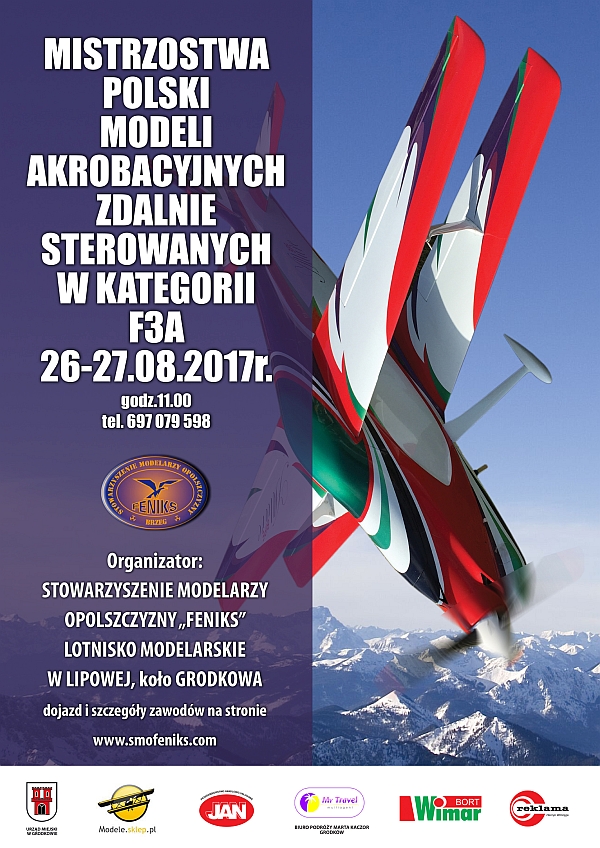 Mistrzostwa Polski Modeli Akrobacyjnych zdalnie sterowanych F3A 2017 LIPOWA